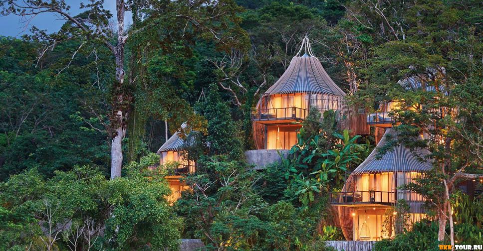 Keemala - Шикарный отель с домами из бамбука в виде птичьих гнёзд на Пхукете.