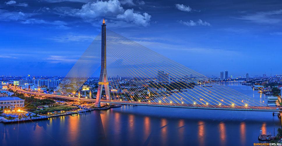 Мост Рамы VIII через реку Чаопхрайя в Бангкоке